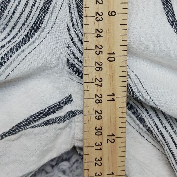 Happily Grey Linen/Rayon Wide Leg Pant Women's XL. White with Grey Stripes...... - Picture 7 of 10